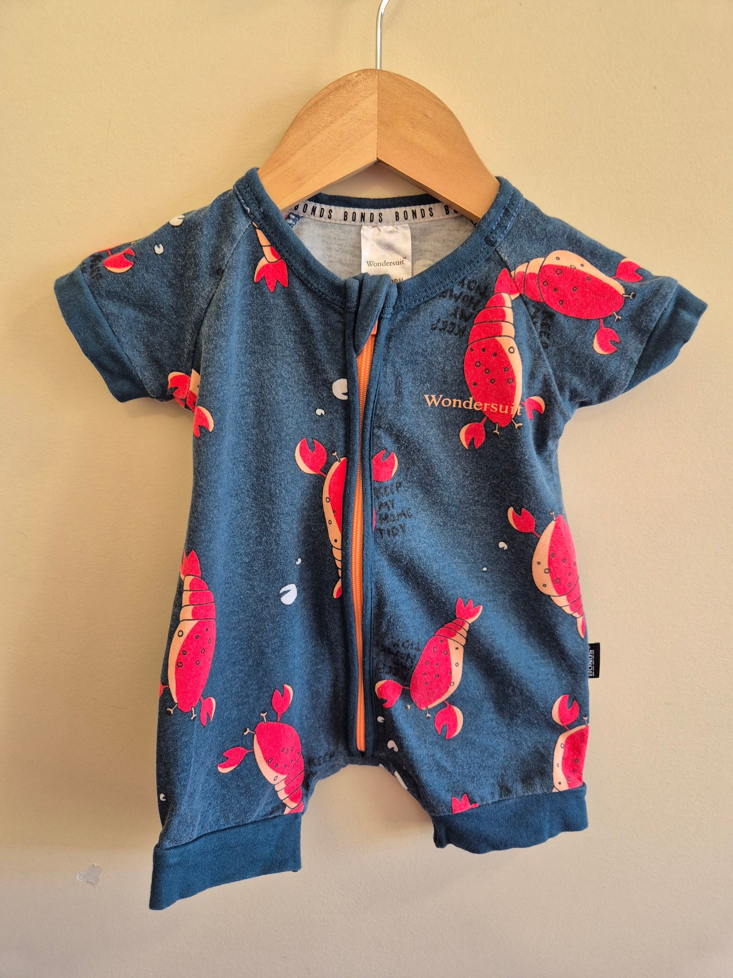 Bonds Wondersuit Lobster Romper Size 0000