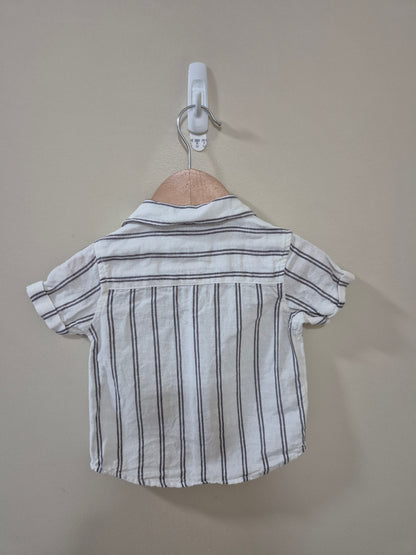 Baby Berry Striped Button Up Shirt Size 00