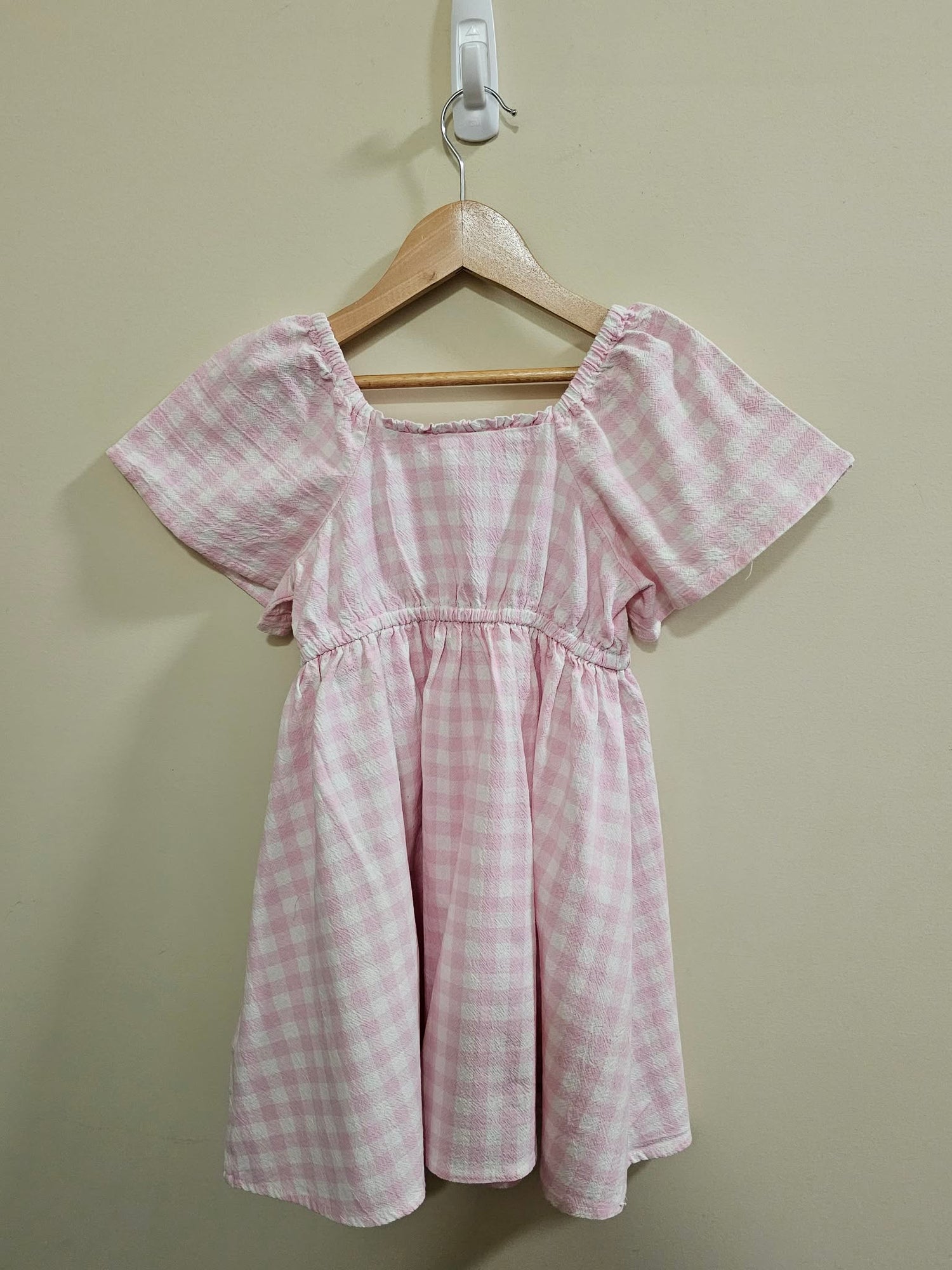 Cotton On Kids Pink Gingham Dress Size 5