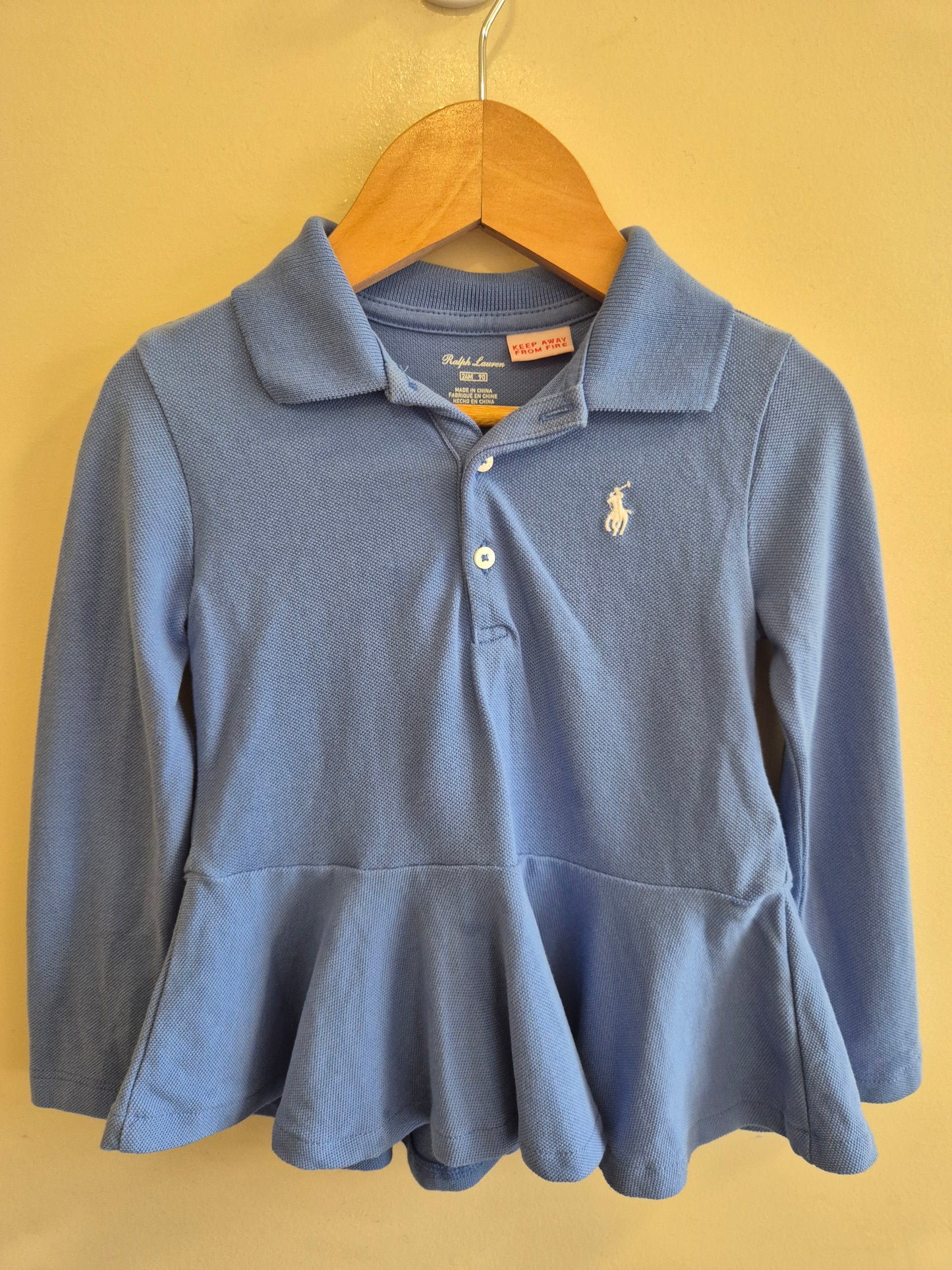 Ralph Lauren Long Sleeve Polo Shirt Size 2