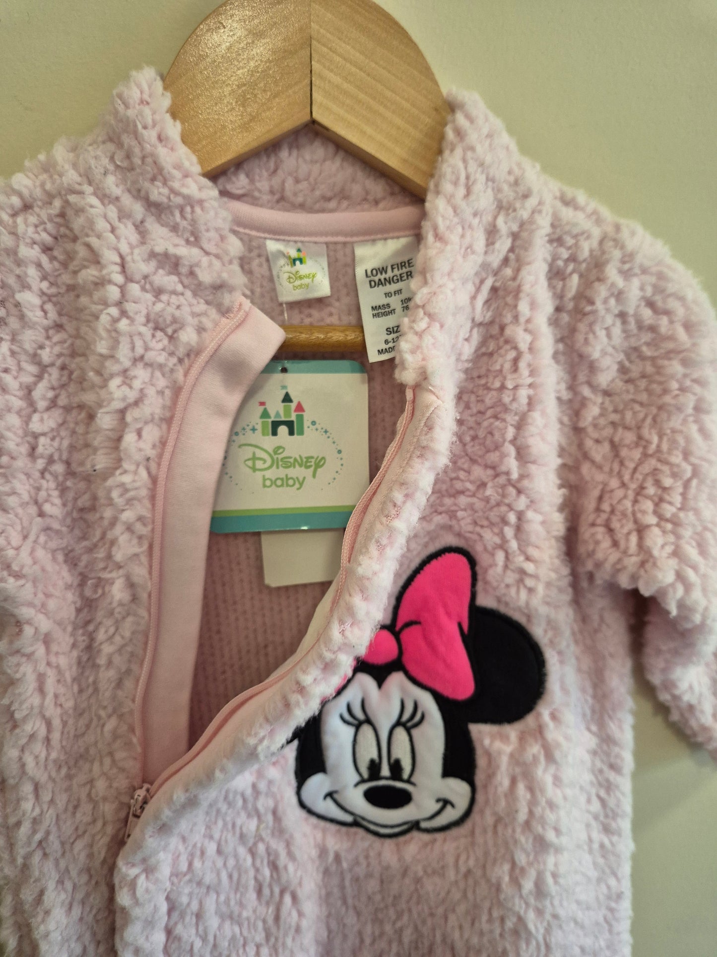 BNWT Minnie Mouse Fleeced Onesie Size 0