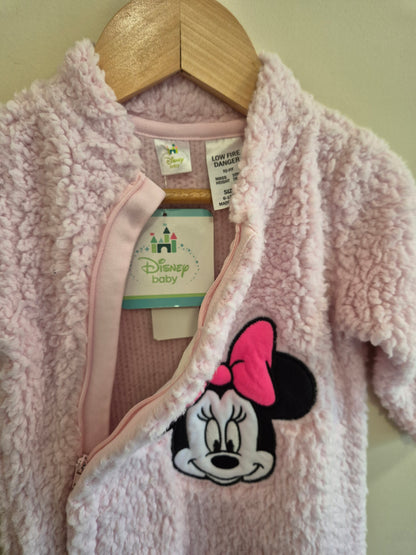 BNWT Minnie Mouse Fleeced Onesie Size 0