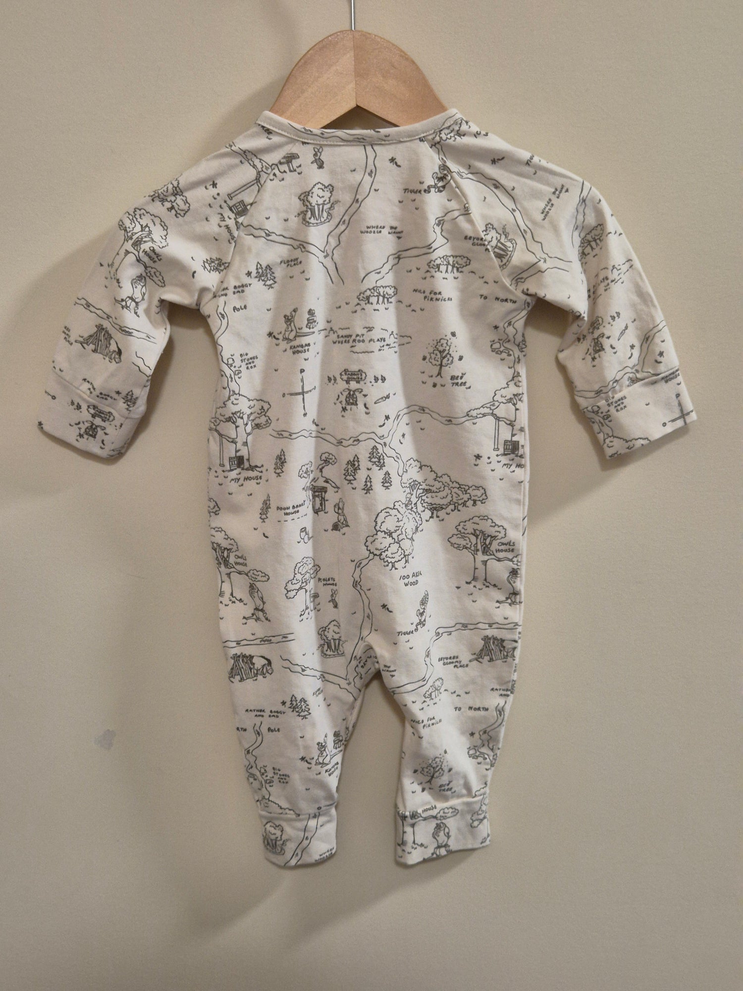Disney 100 acre Wood Winnie The Pooh Onesie Size 000