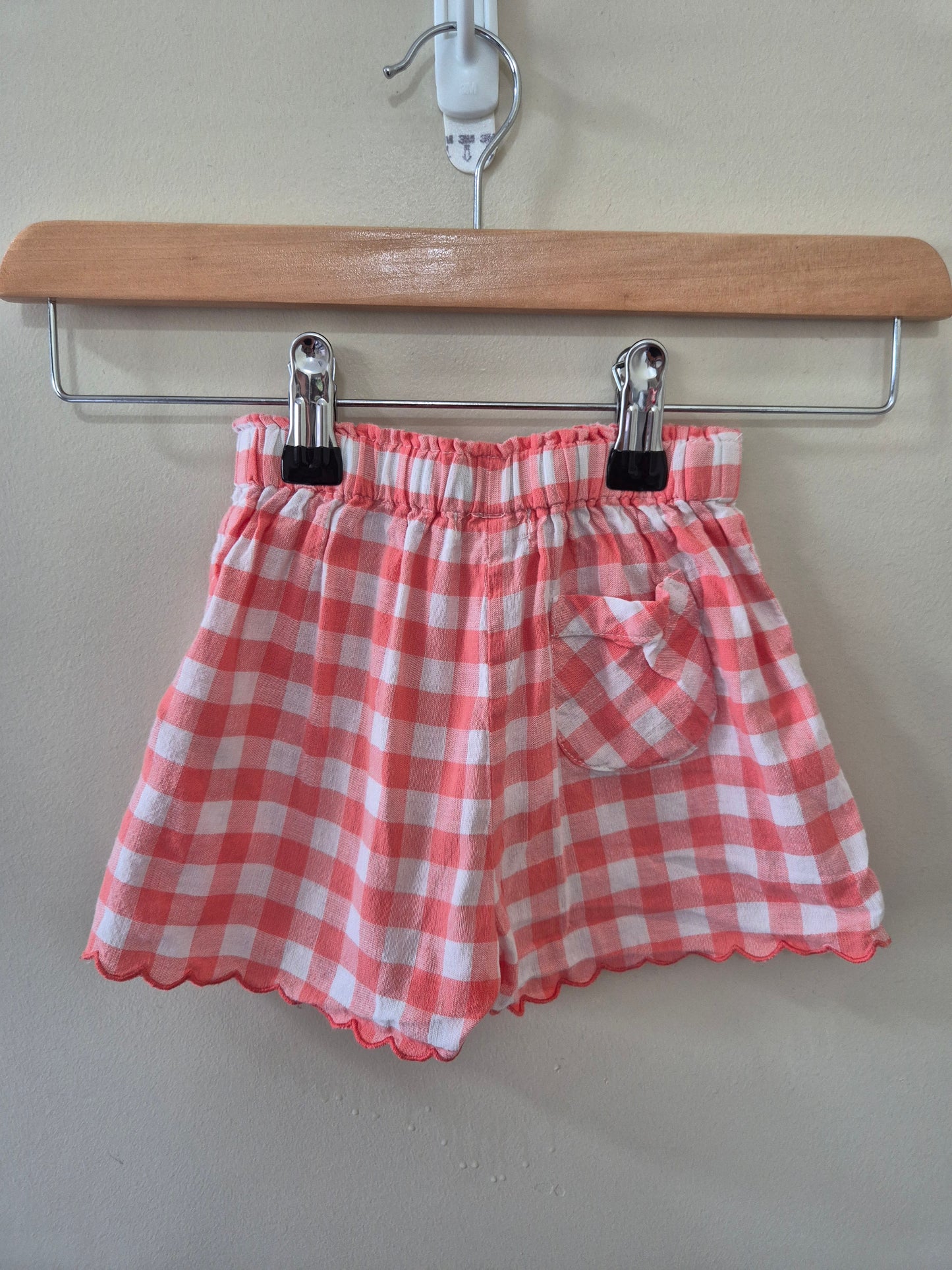 Purebaby Pink Gingham Size 1 Shorts