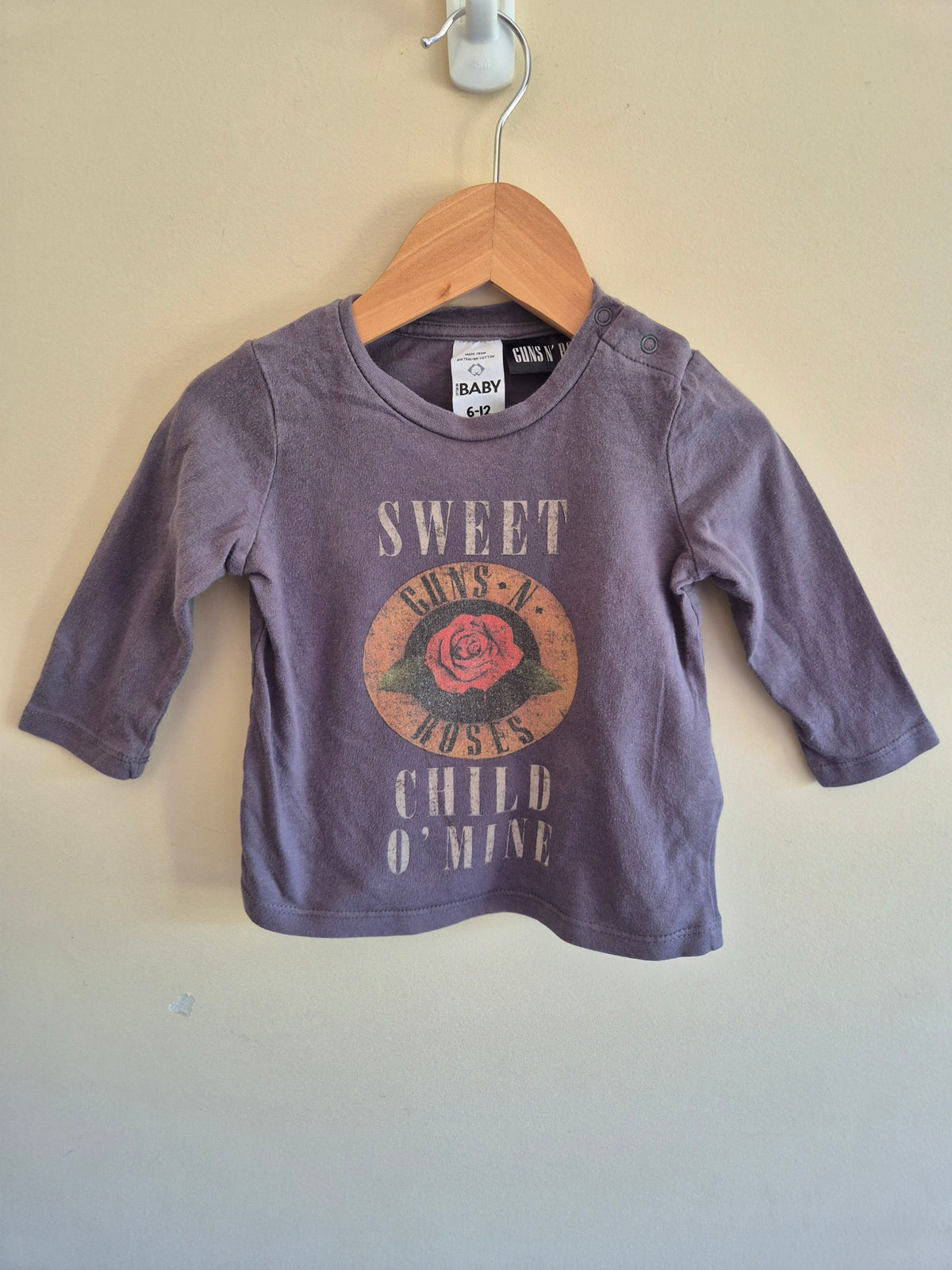 Cotton On x Guns & Roses Long Sleeve Shirt Size 0