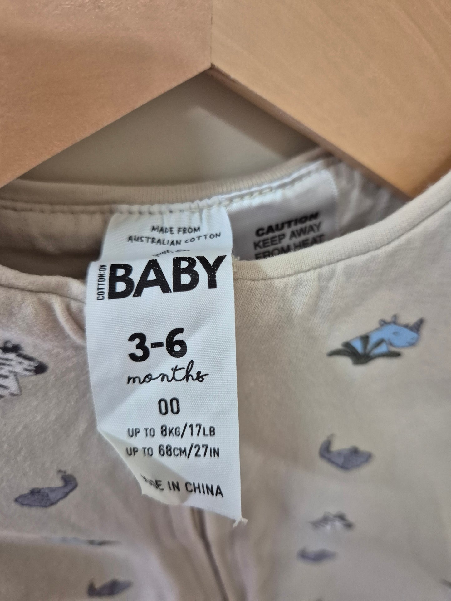 Cotton On Animals Onesie - Size 00