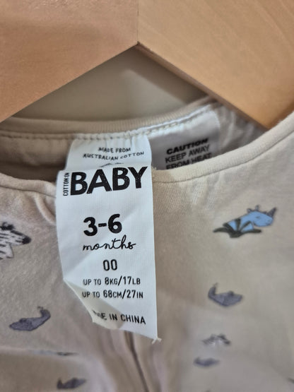 Cotton On Animals Onesie - Size 00