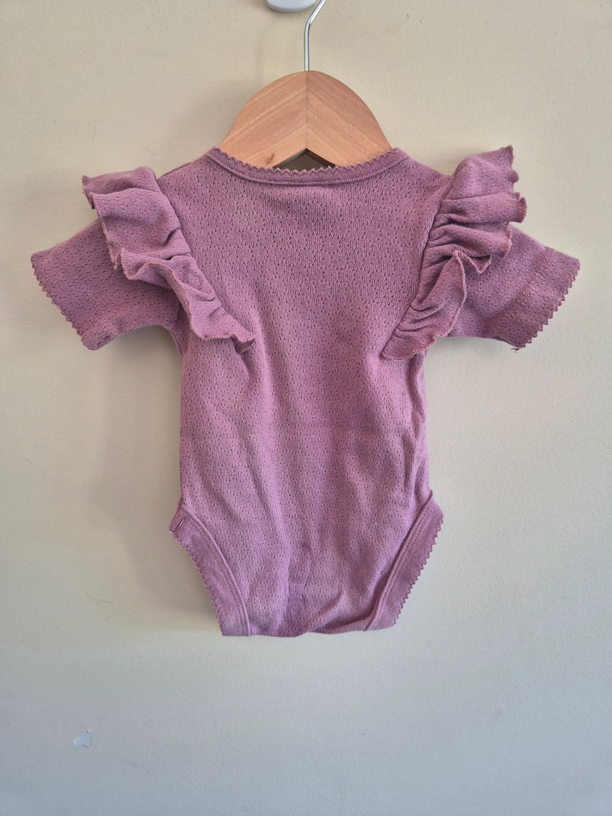 Baby Berry Frill Purple Bodysuit Size 0000