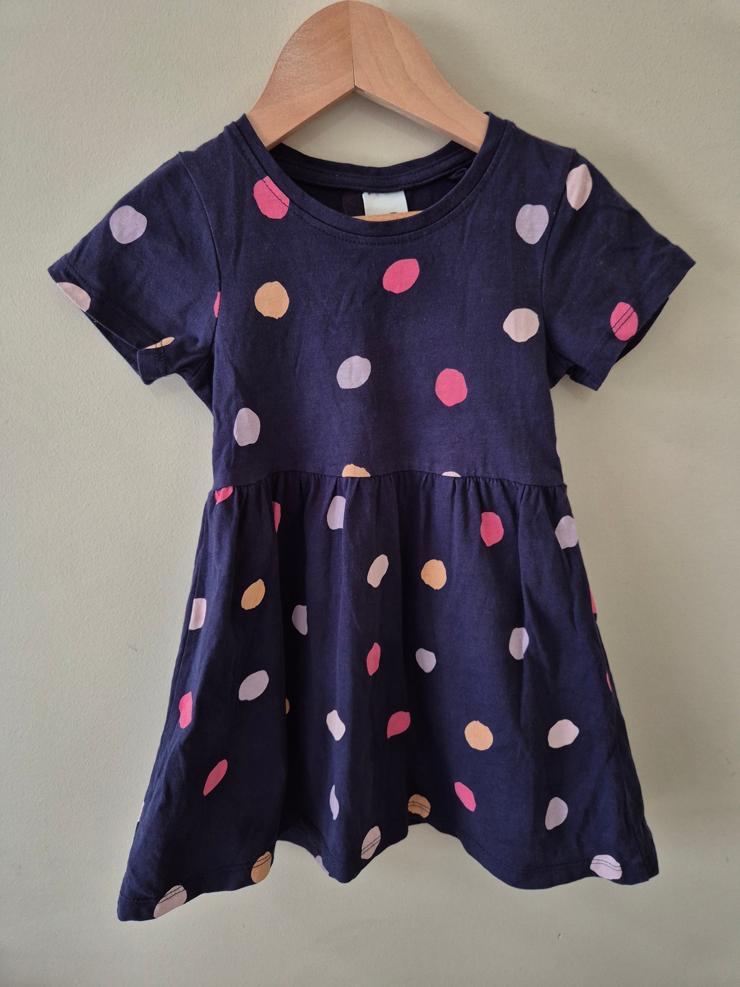 K-D T-shirt Poka Dot Dress Size 1