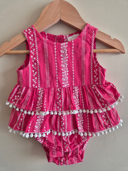 Sprout Pink Frill Bodysuit Dress Size 000