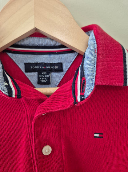 Tommy Hilfiger Red Polo - Size 2-3