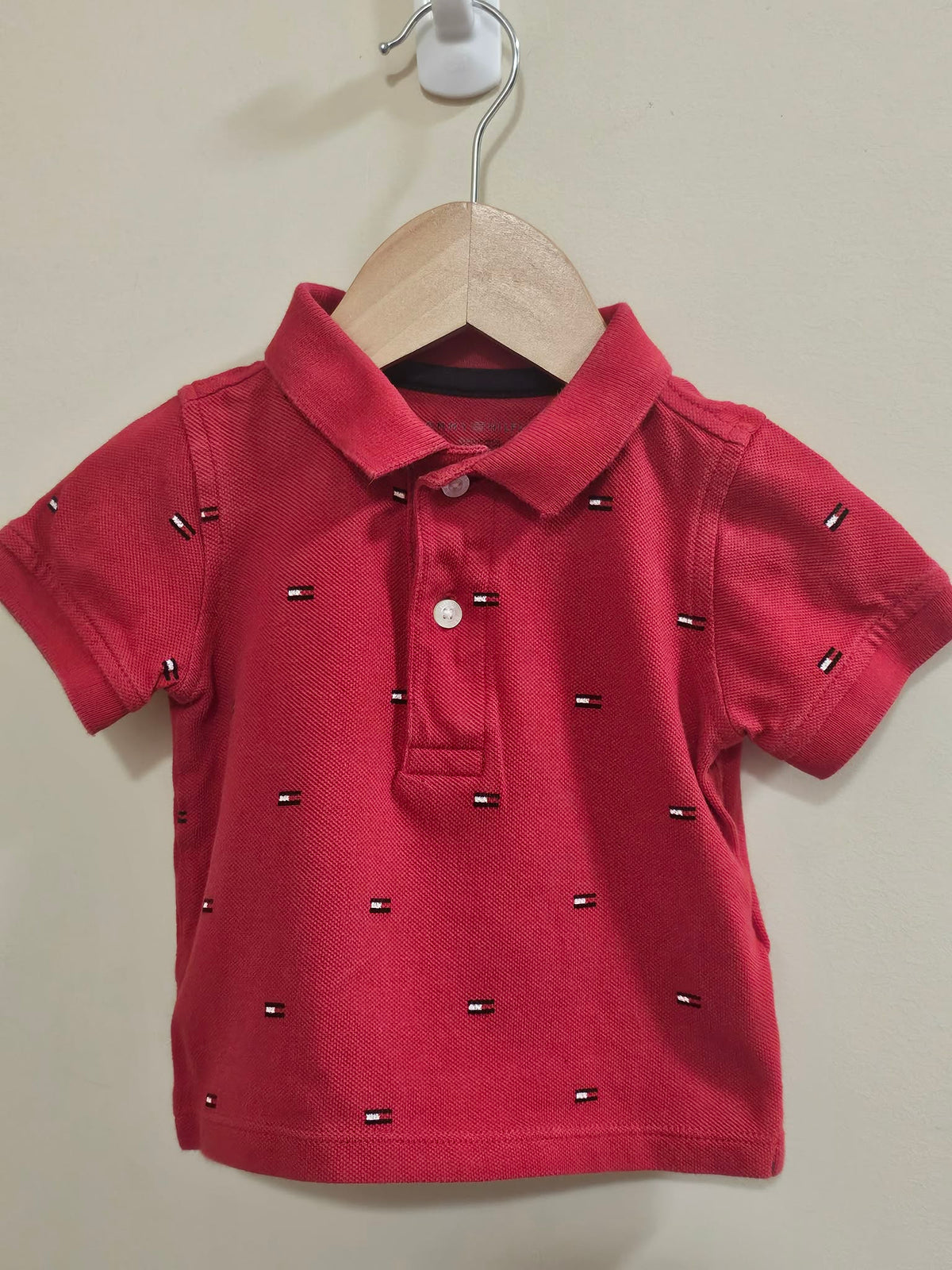 Tommy Hilfiger Red Polo Shirt Size 0