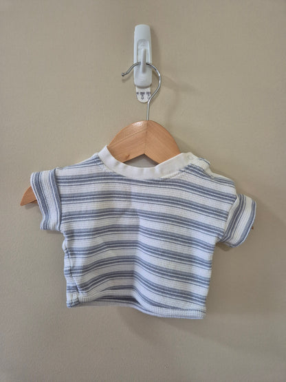 Newborn Blue and White Outfit