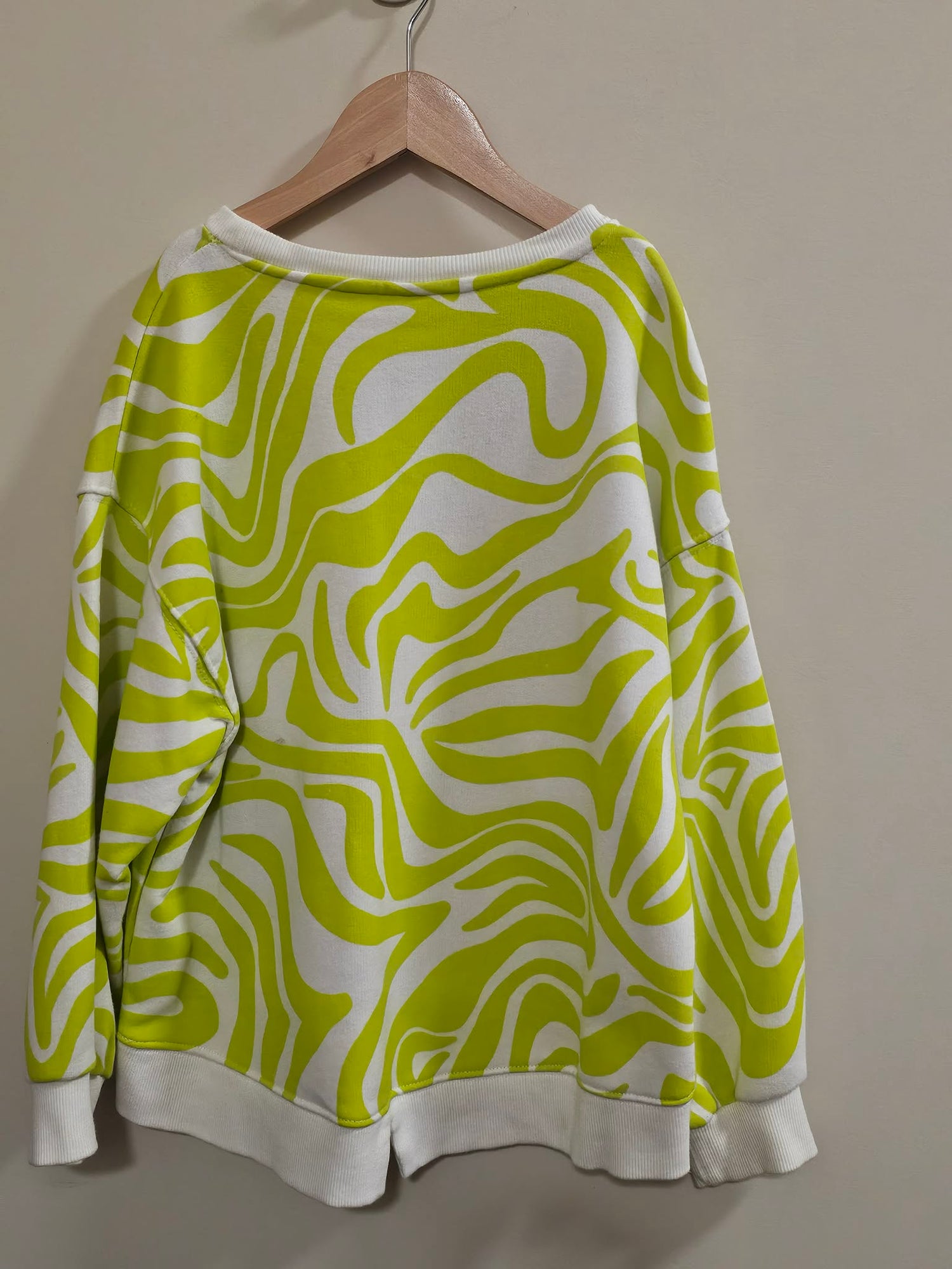 Zara Wavy Green Print Long Sleeve Shirt Size 11-12