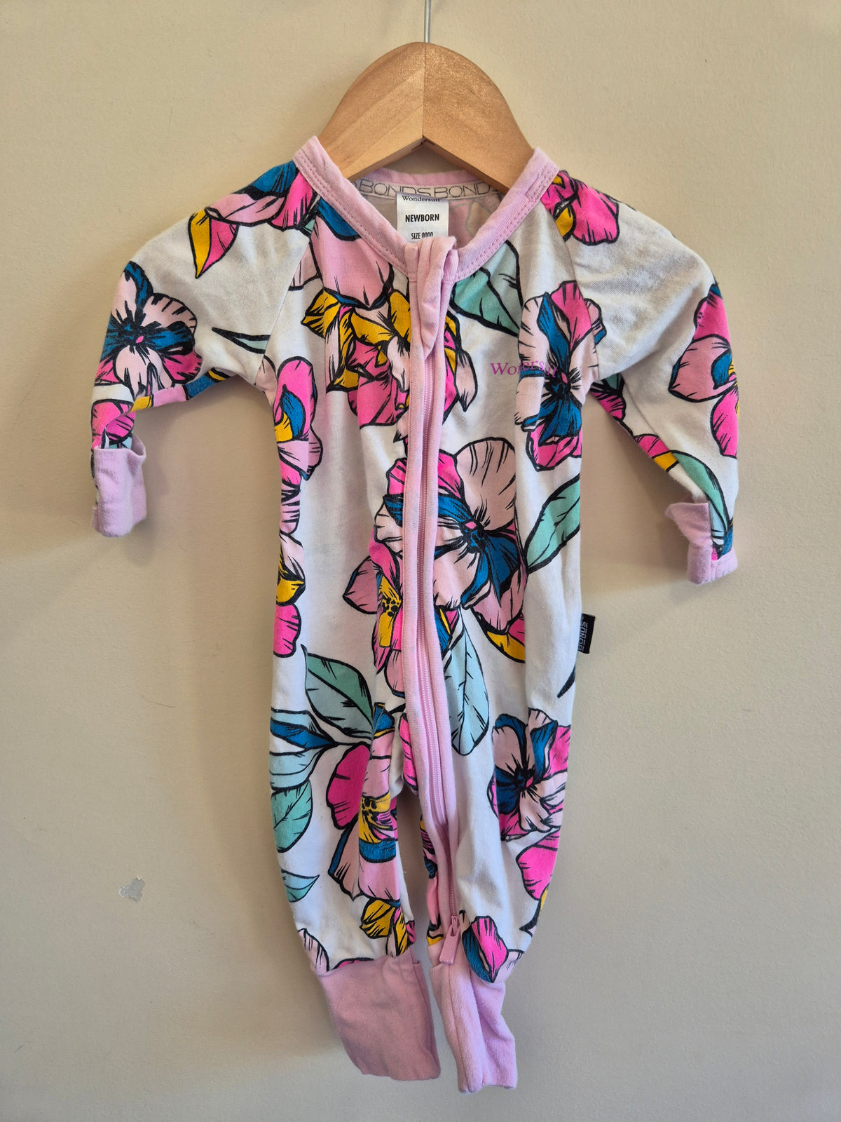 Bonds Floral Pink Wondersuit Size 0000