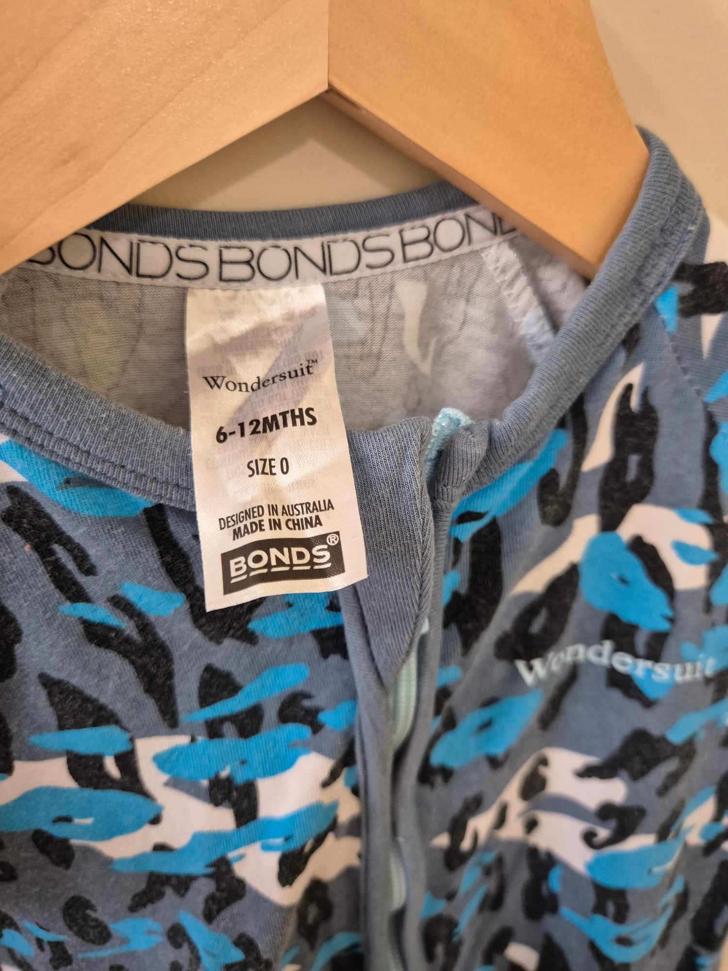 BONDS Blue Camouflage - Size 0