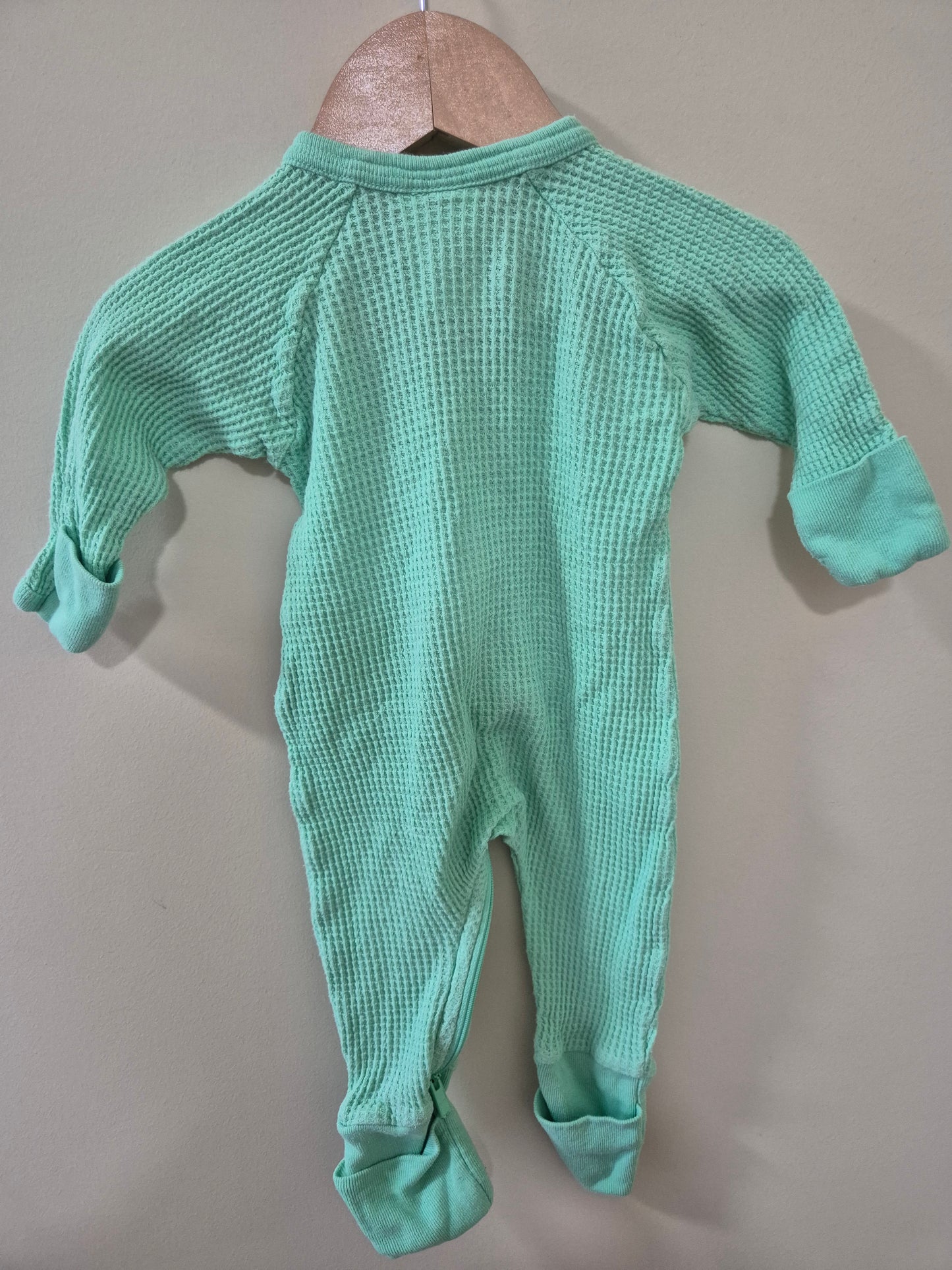 Bonds Teal Waffle Onesie Size 000