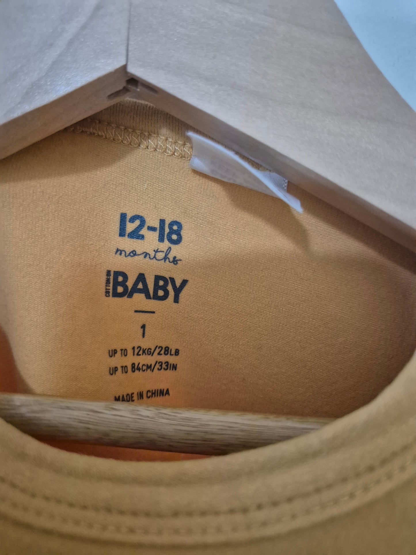 Cotton On Soft Mustard Frill Bodysuit Size 1