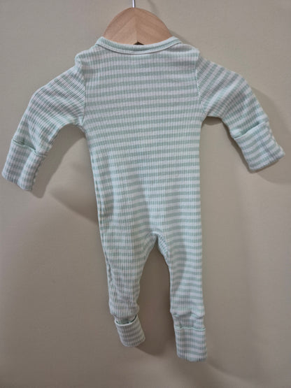 Blue Striped Onesie - Size 0000