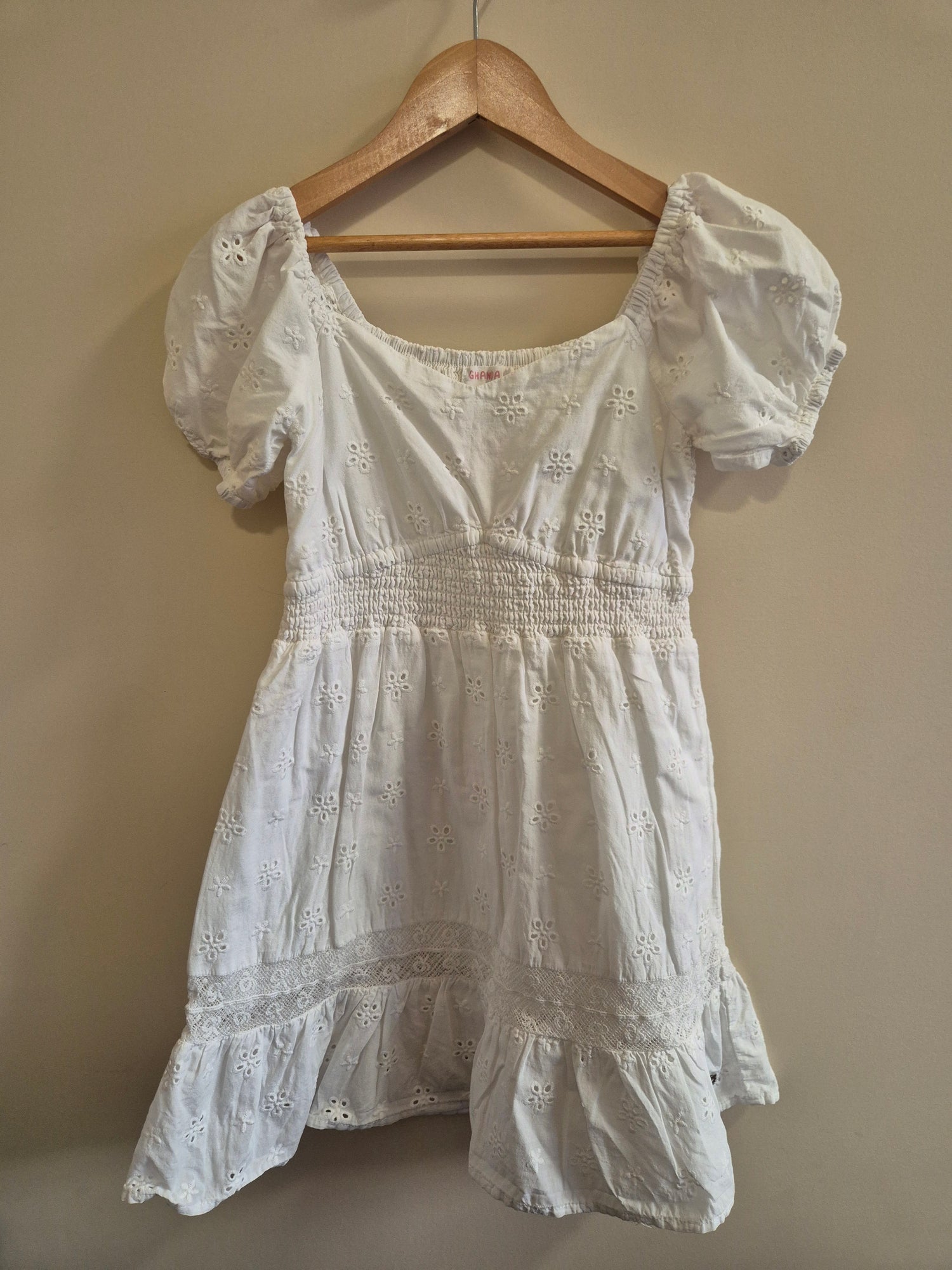 Ghanda White Dress Size 7-8