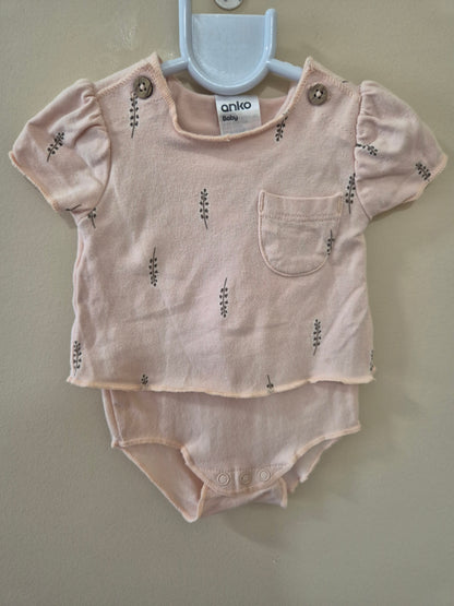 Tiny Baby Pink Bodysuit 🍃