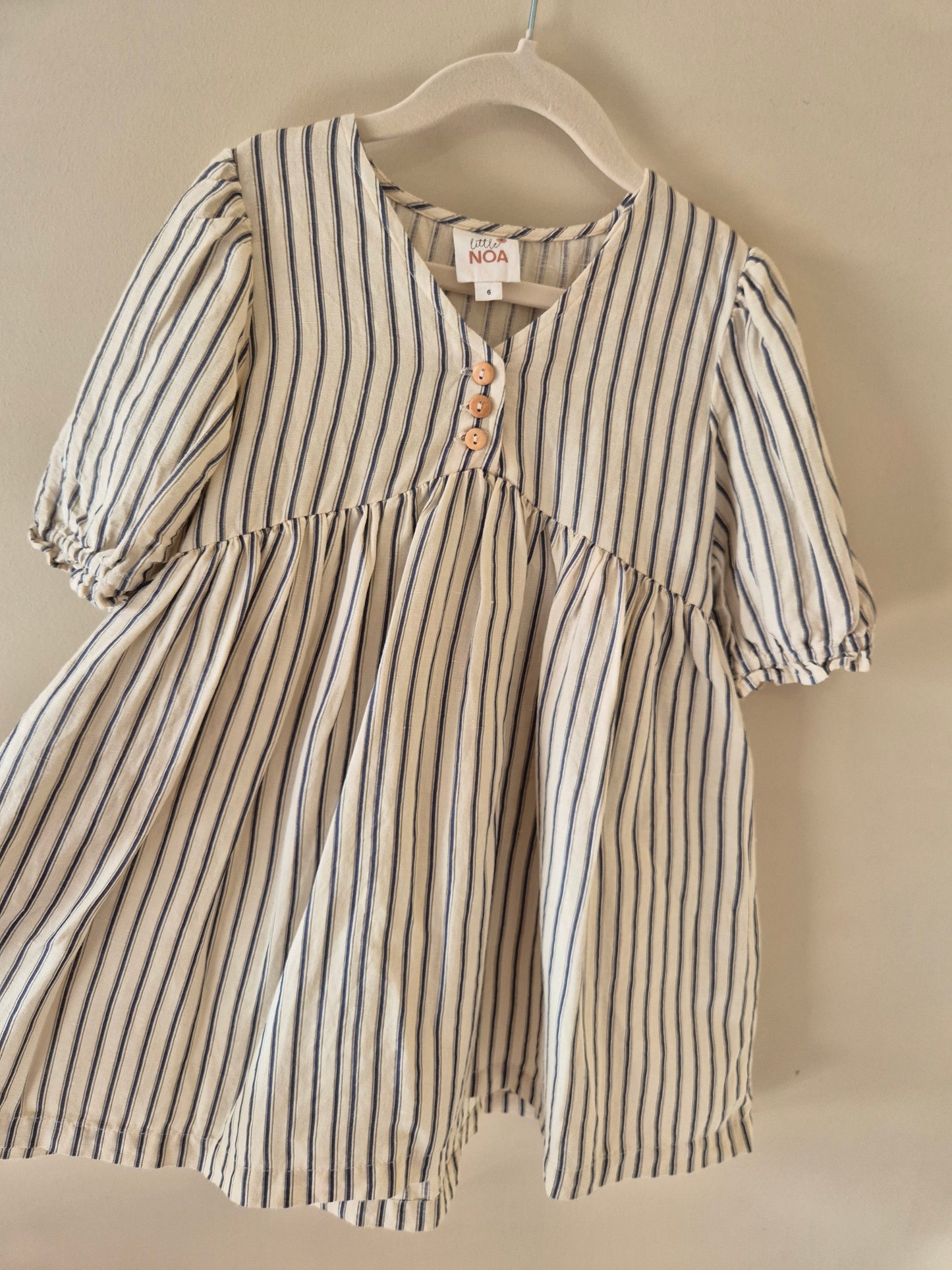 Little Noa Striped Dress - Size 6