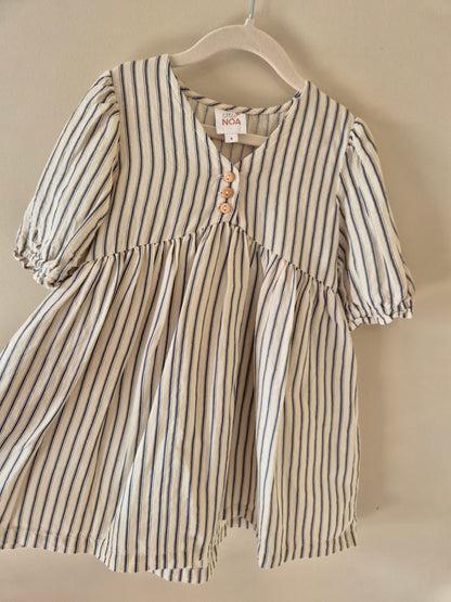 Little Noa Striped Dress - Size 6