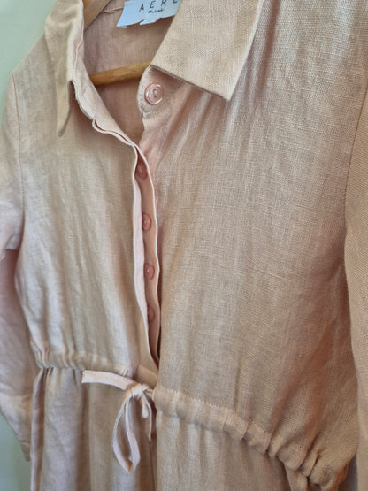 Aere Mini Linen Jumpsuit Size 6
