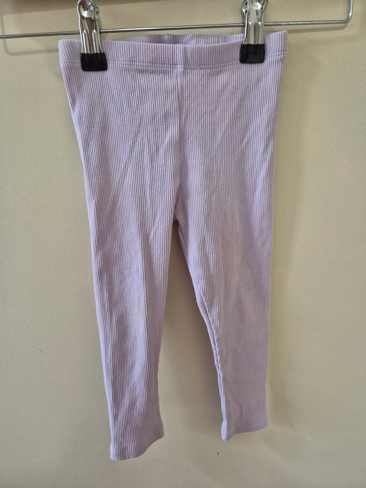 Country Road Ribbed Lilac Leggings Size 2