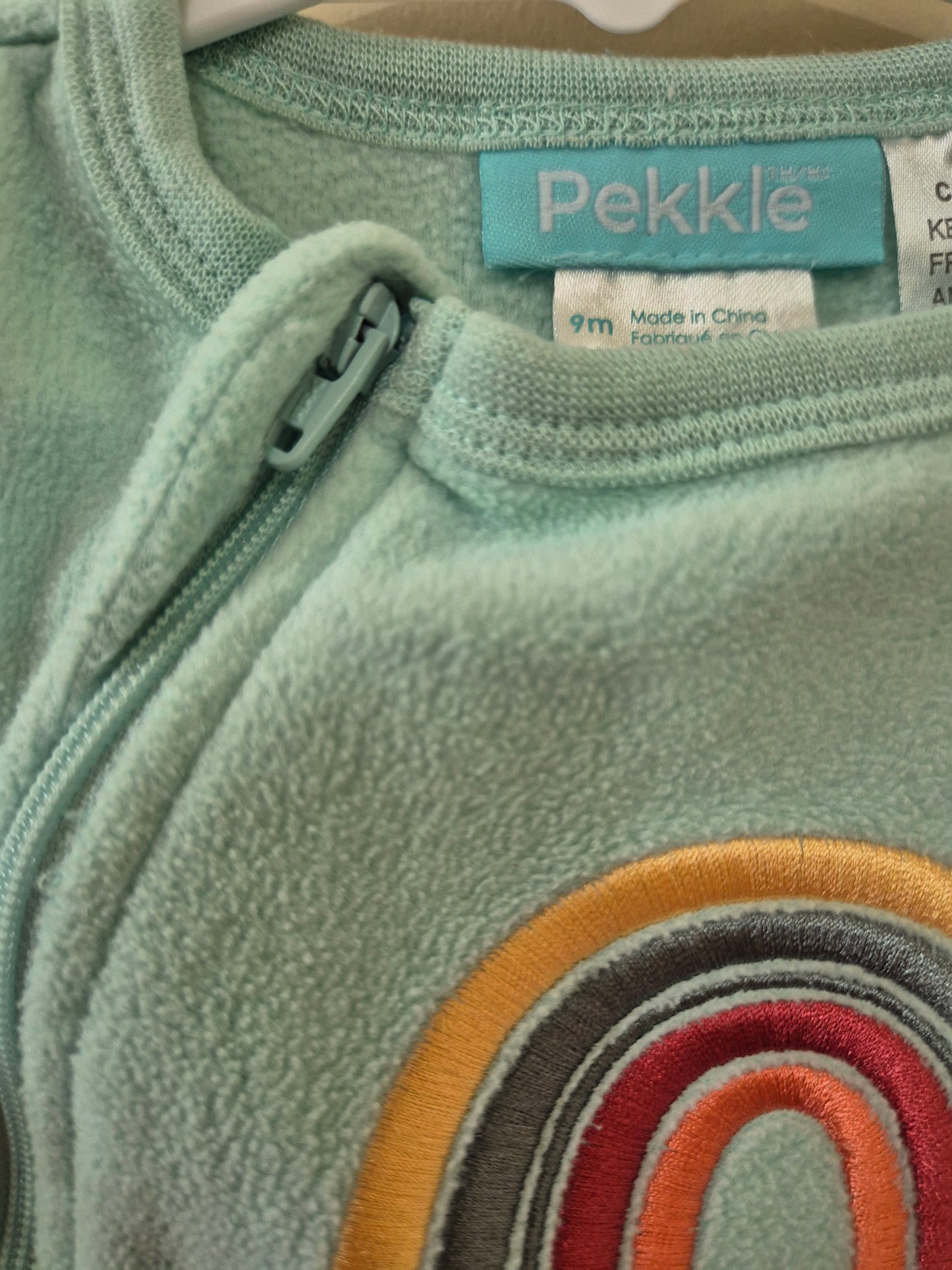 Pekkle Rainbow Onesie - Size 9months