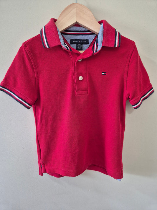 Tommy Hilfiger Red Polo - Size 2-3