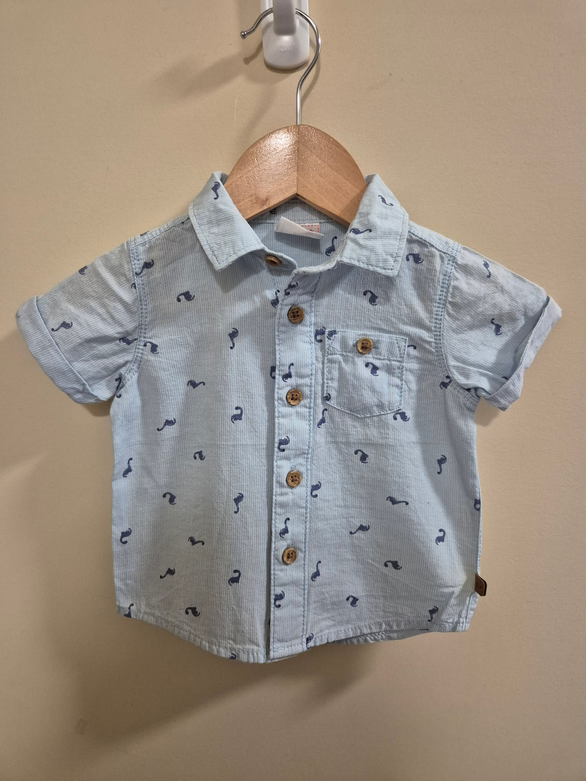 Sprout Button Up Dinosaur Shirt Size 000