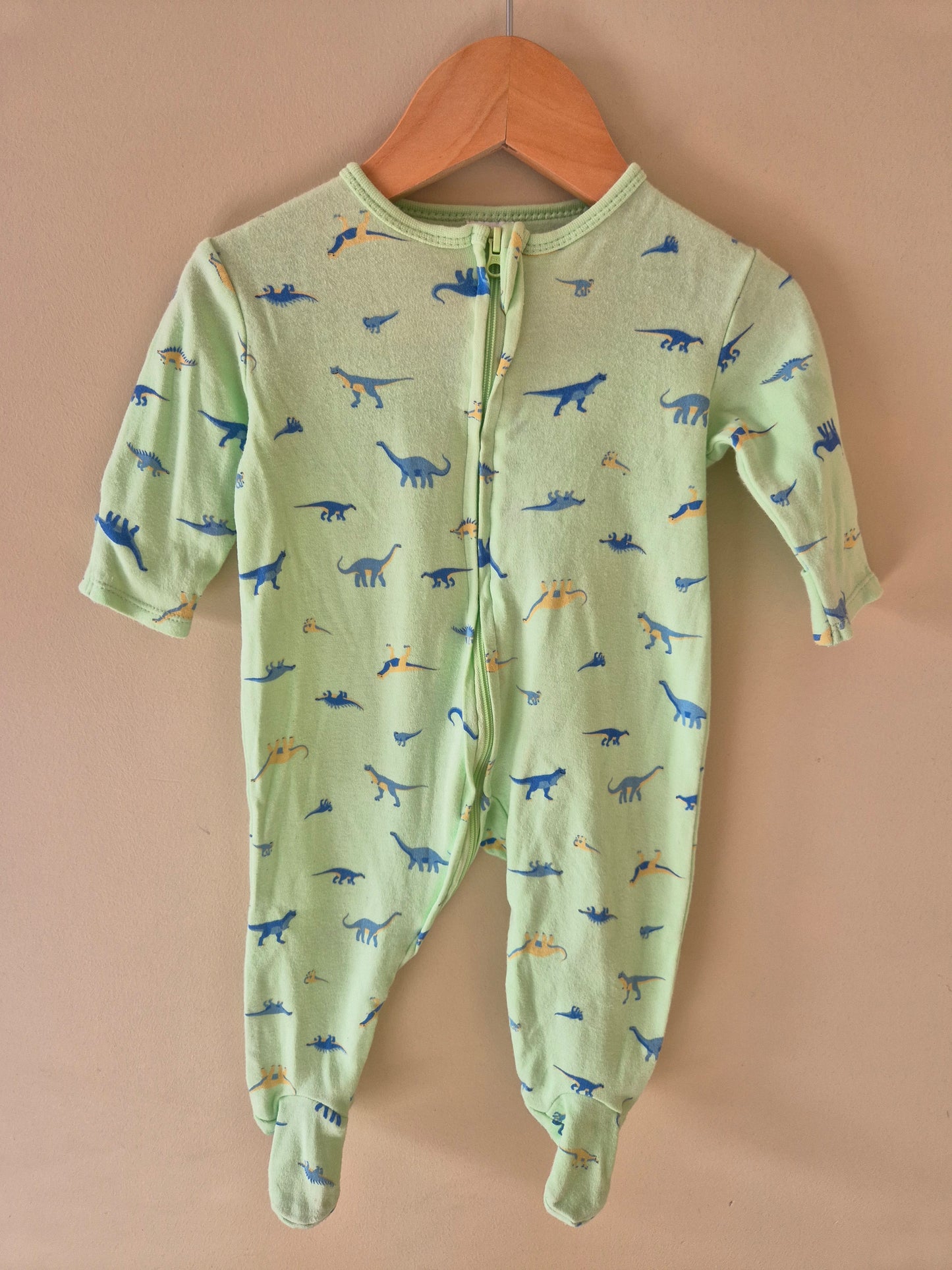 Dymples Green Dinosaur Onesie Size 00