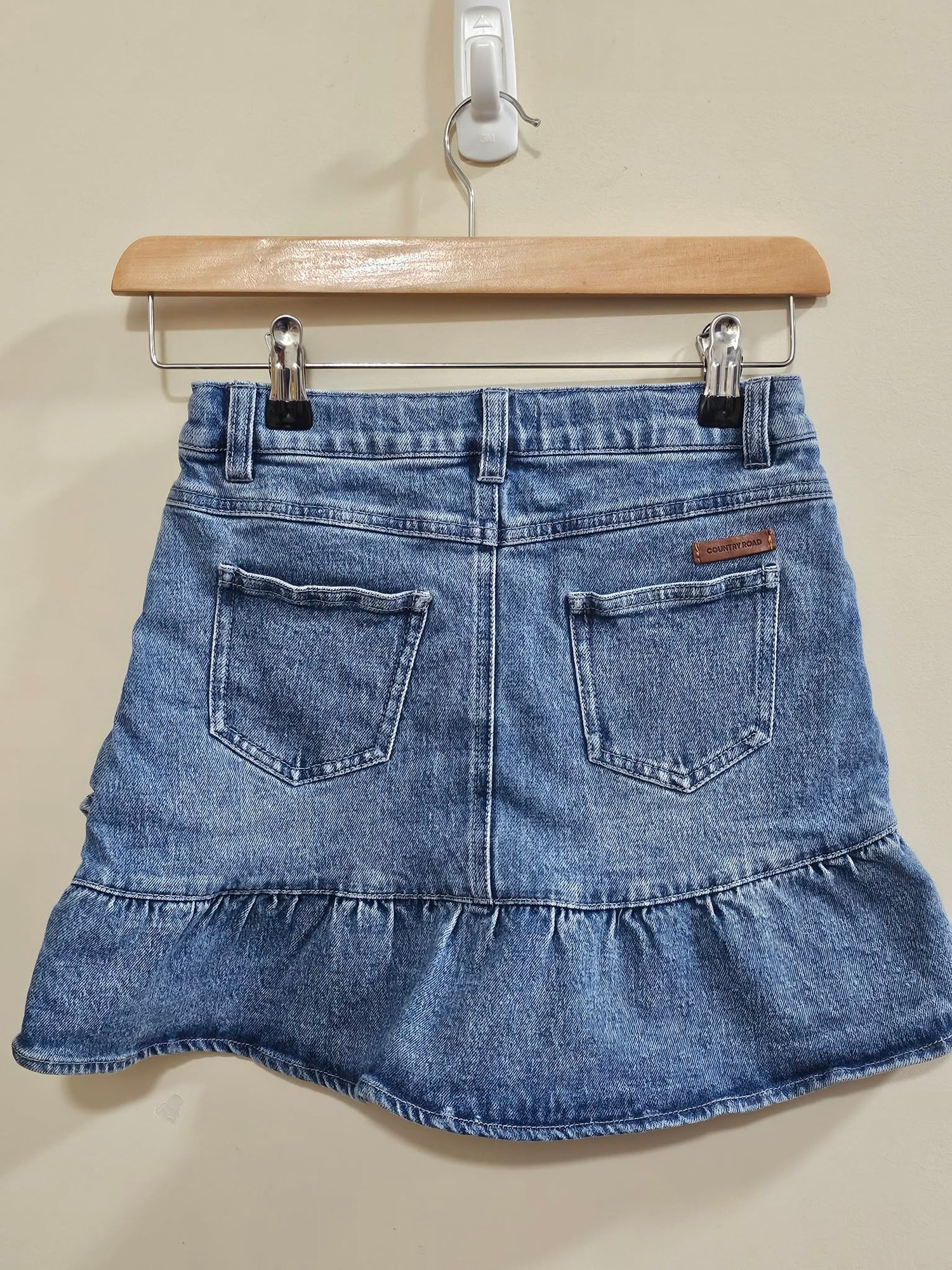 Country Road Frill Denim Skirt Size 8