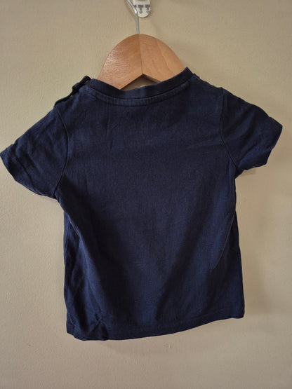 Fred & Flo Navy Cotton Shirt Size 00