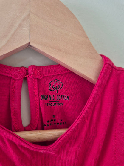 Red Organic Cotton Size 1 Dress