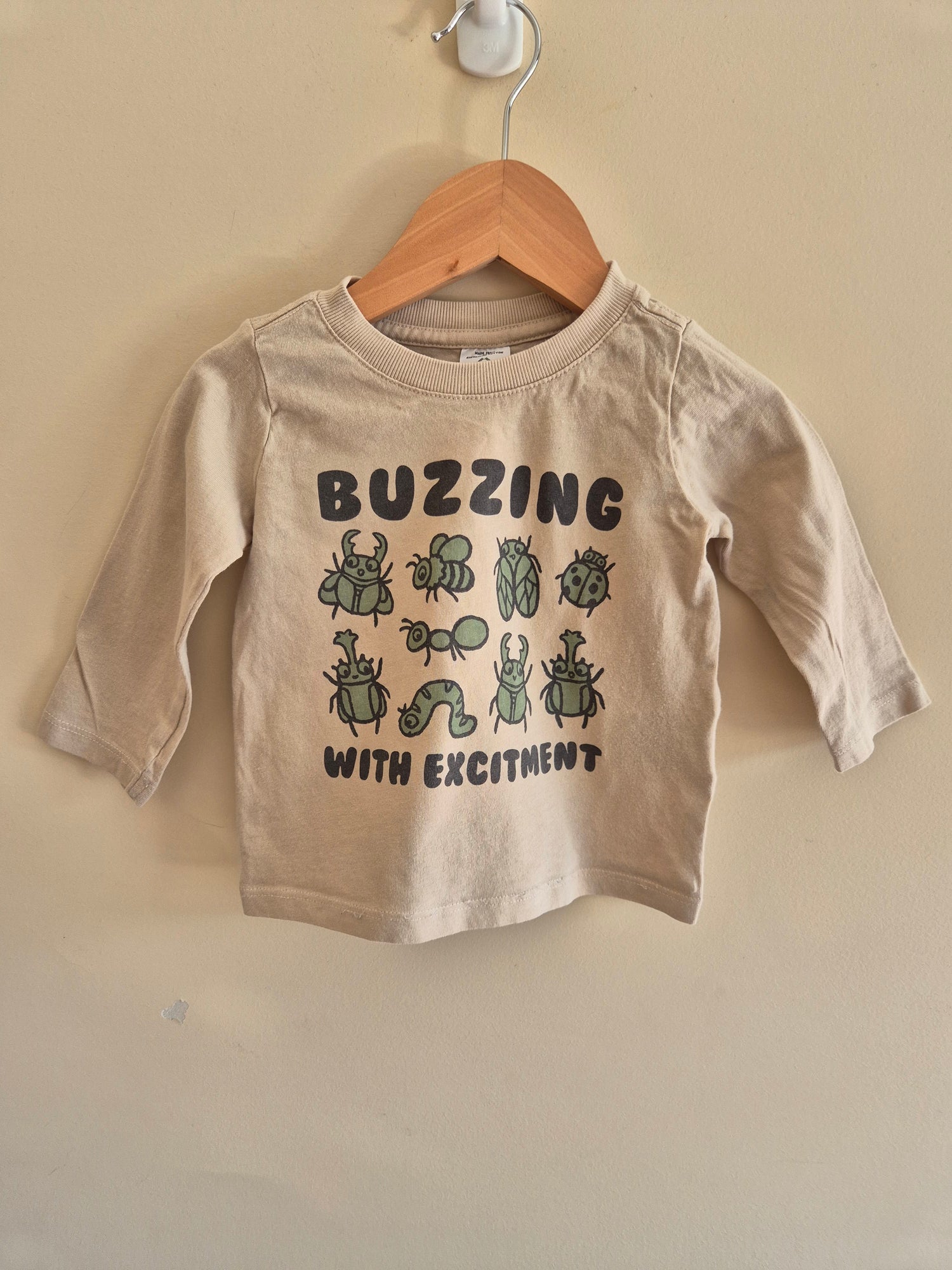 Cotton On Long Sleeve Shirt "Buzzing with Excitement" Size 0
