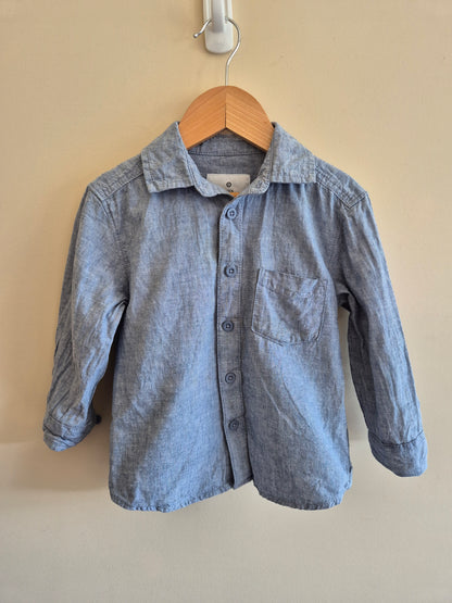 Target Long Sleeve Button Up Shirt Size 3