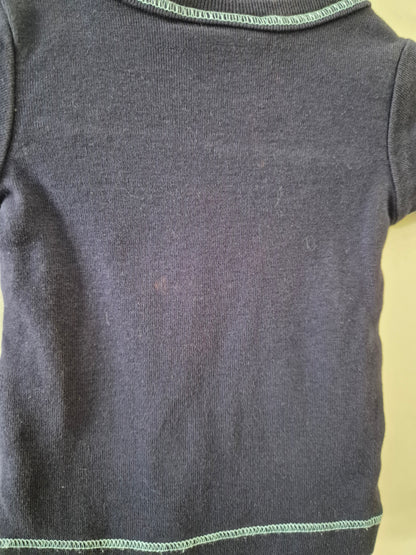 Marquise Navy Blue Newborn Shirt