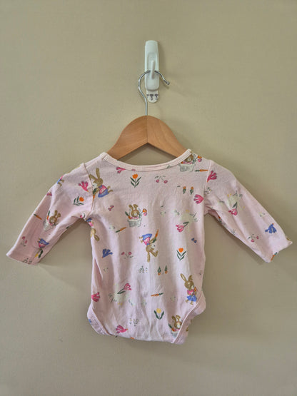 Dymples Bunny Long Sleeve Onesie Size 00