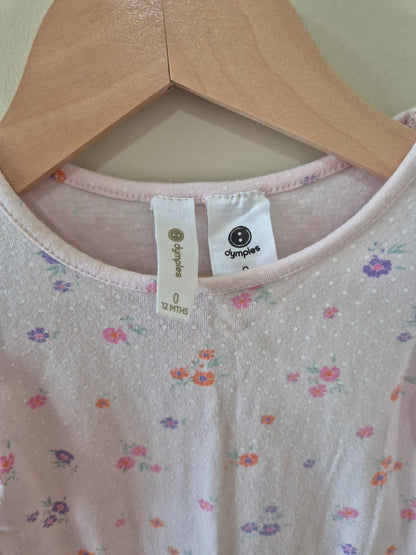 Dymples Frill Pink Bodysuit Size 0