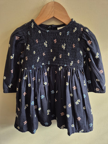 Sprout Long Sleeve Floral Navy Dress Size 0