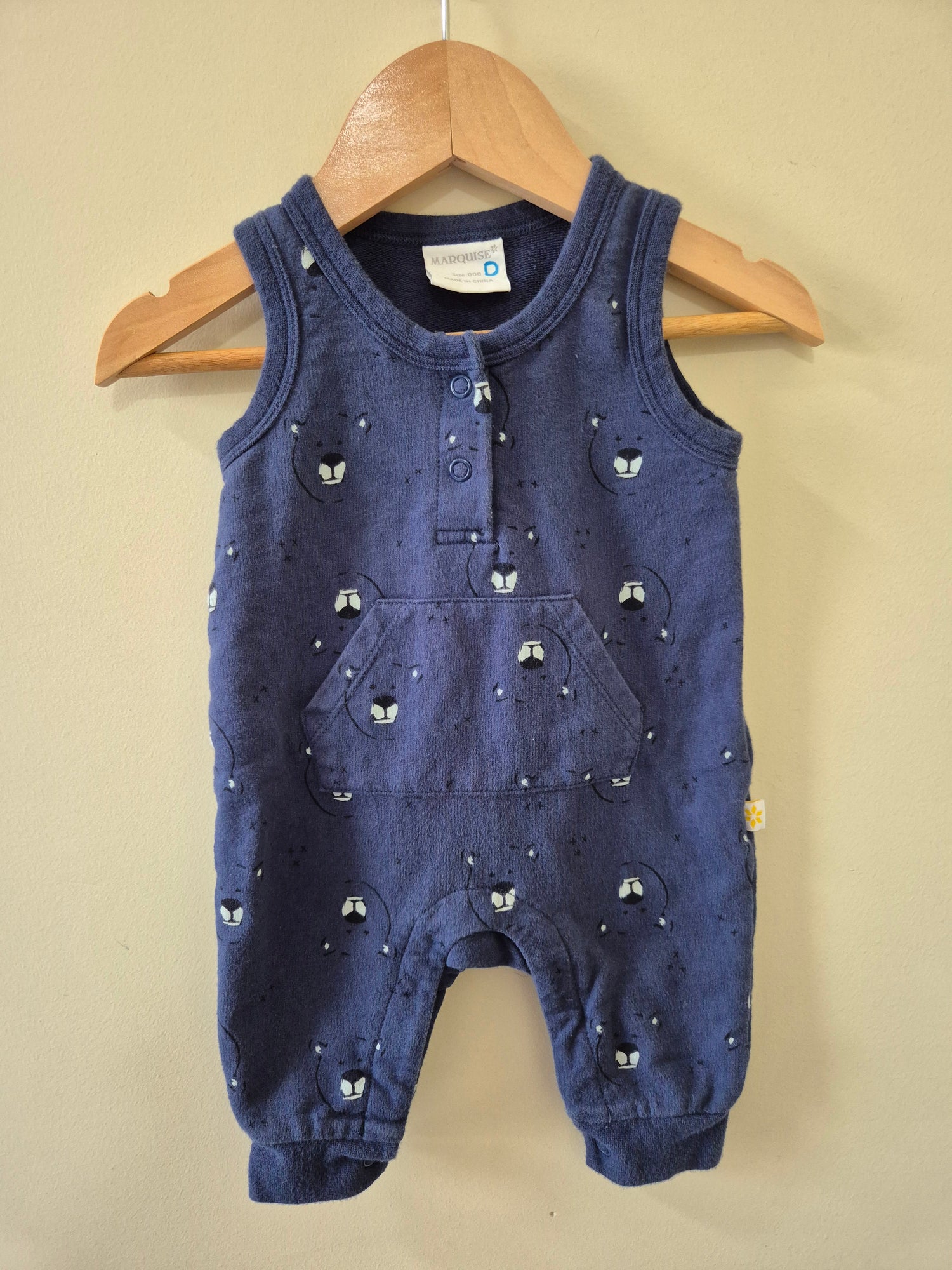 Marquise Navy Blue Bear Romper Size 000