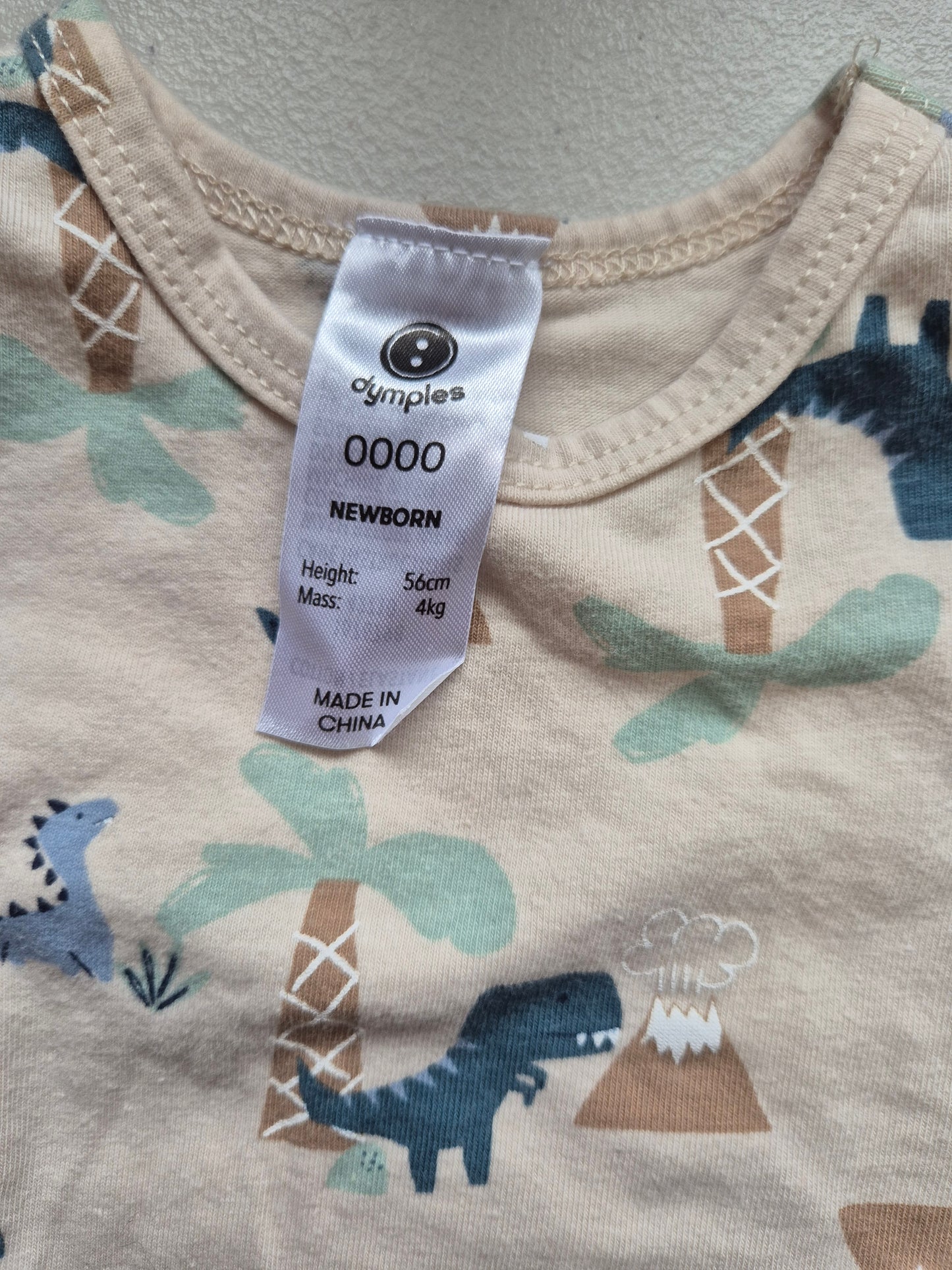 Newborn Dymples Dino Bodysuit