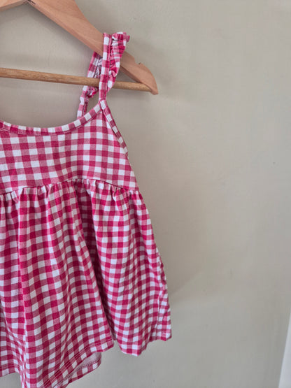 Red Gingham Top - Size 1