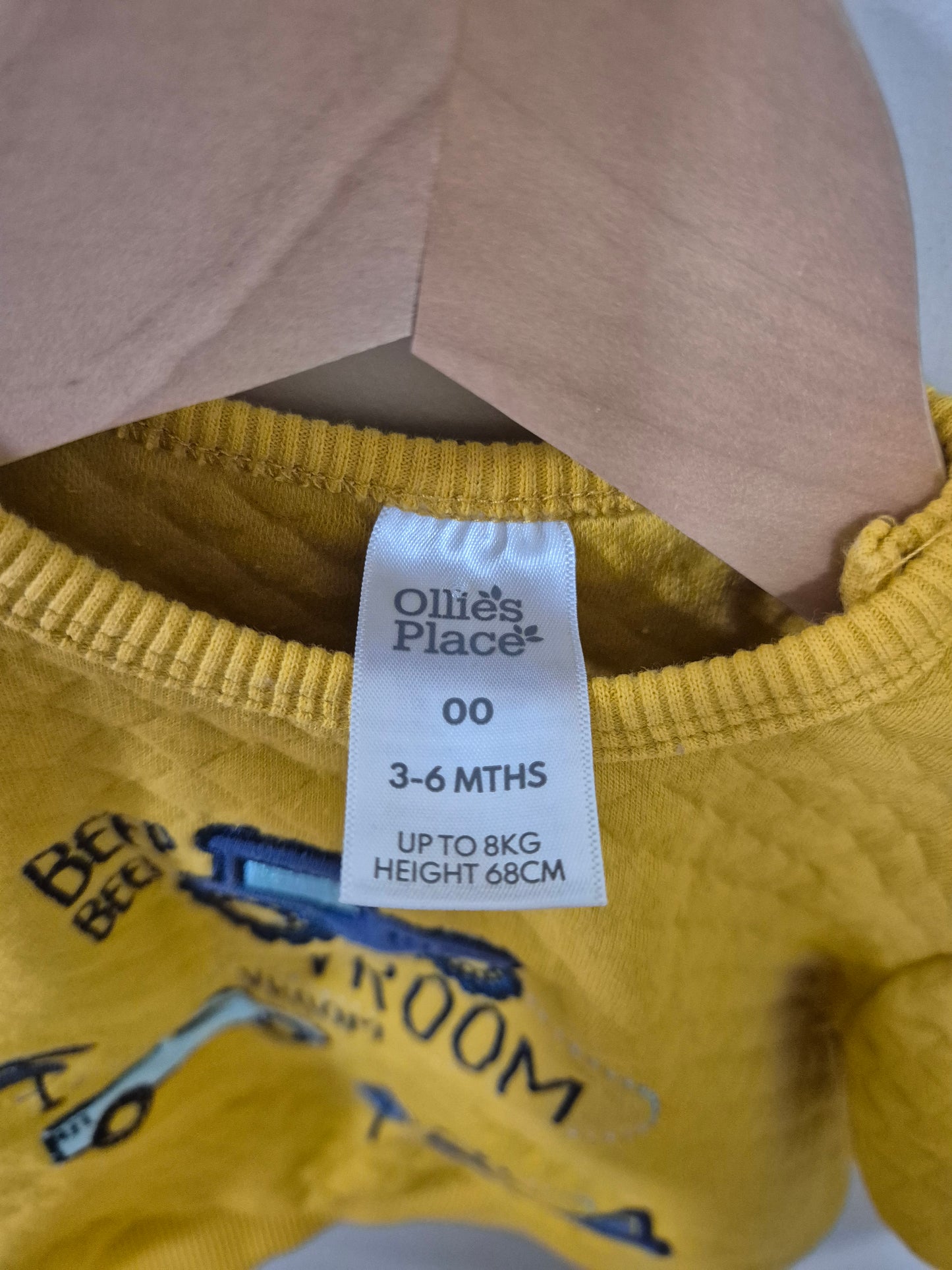 Ollies Place Yellow Vehicle Jumper Size 00