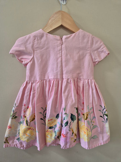 Origami Pink Petal Dress - Size 0