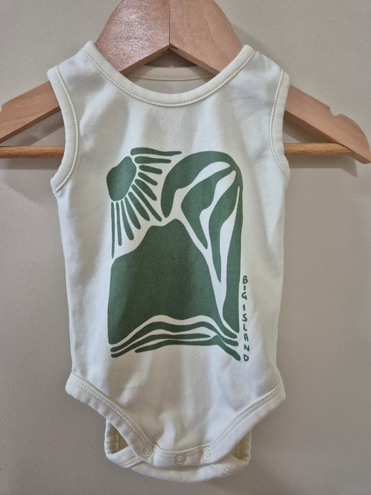 Cinnamon Baby Big Island Olive Singlet Bodysuit Size 0000