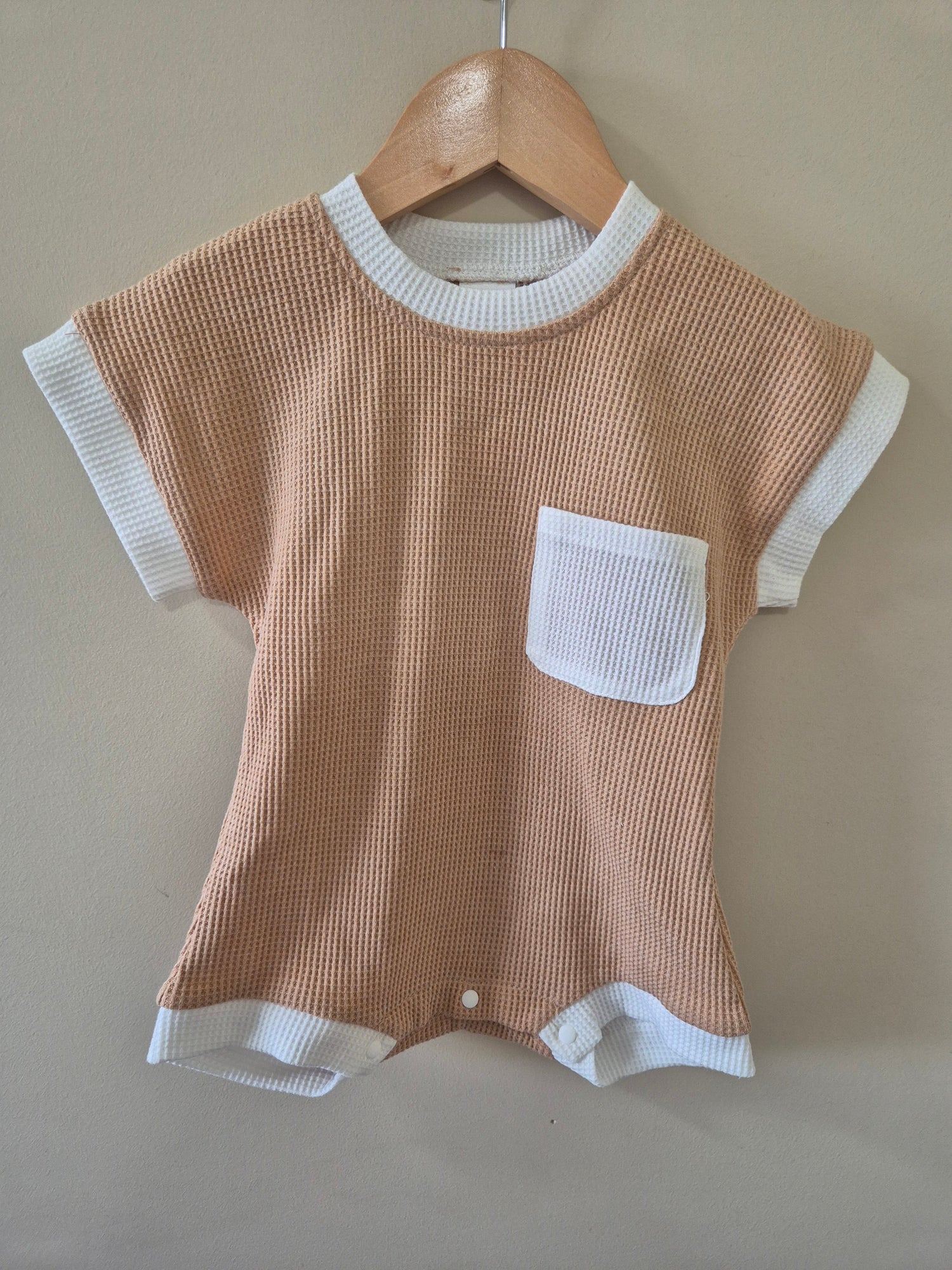 Mini Zali Waffle Romper - 00