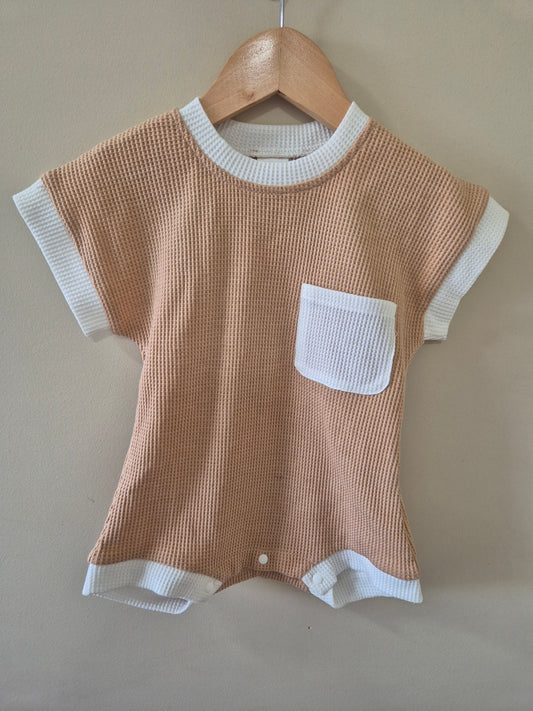 Mini Zali Waffle Romper - 00